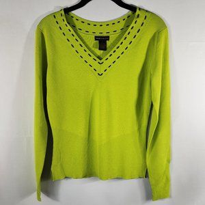 Grace Dane Lewis V-Neck Pullover Size S (F-04)